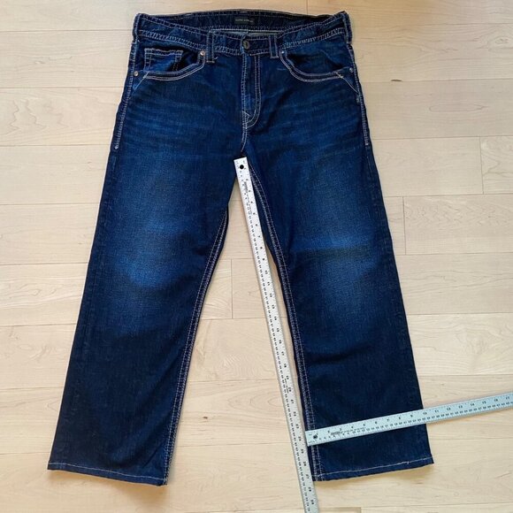 Silver Jeans Co. Men Gordie loose fit Relaxed Fit Dark Wash 36 straight leg - Picture 9 of 12